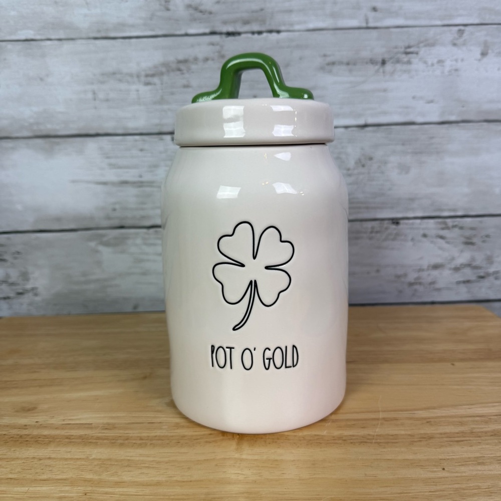 Rae Dunn Pot O Gold Ceramic Canister